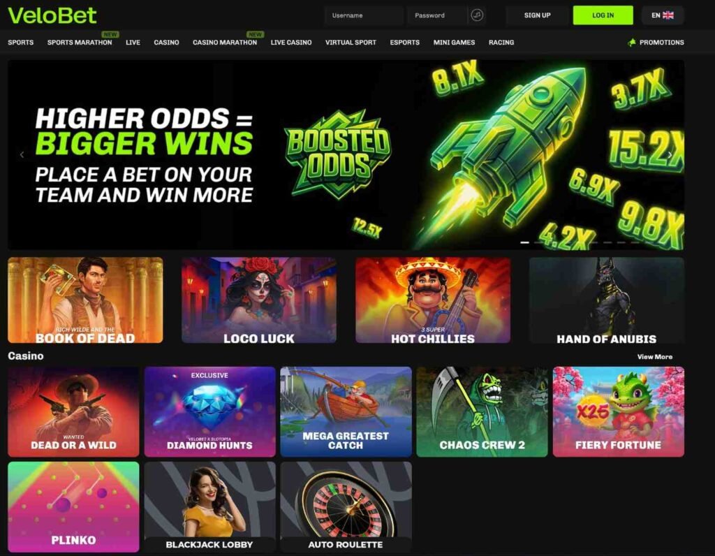 Velobet Website