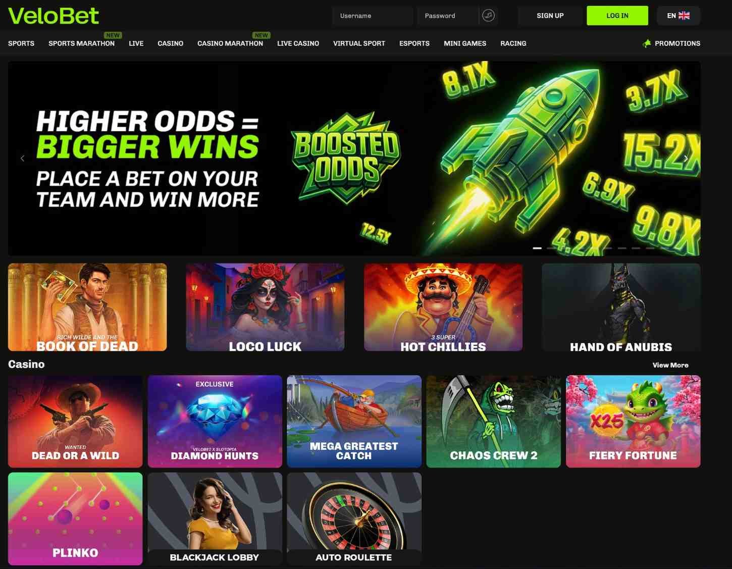Velobet Website