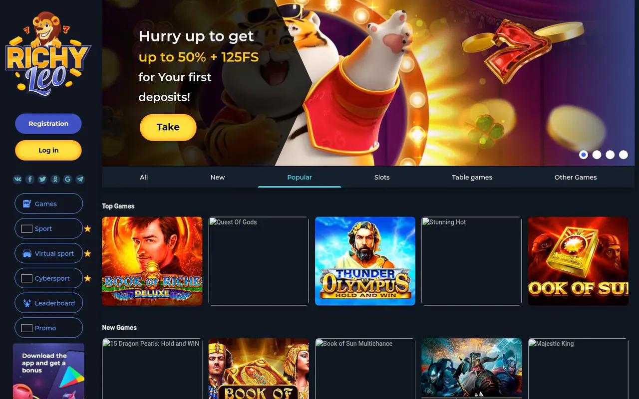Richy Leo homepage screenshot