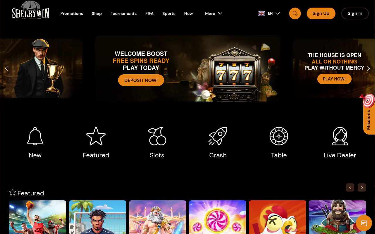 ShelbyWin homepage screenshot
