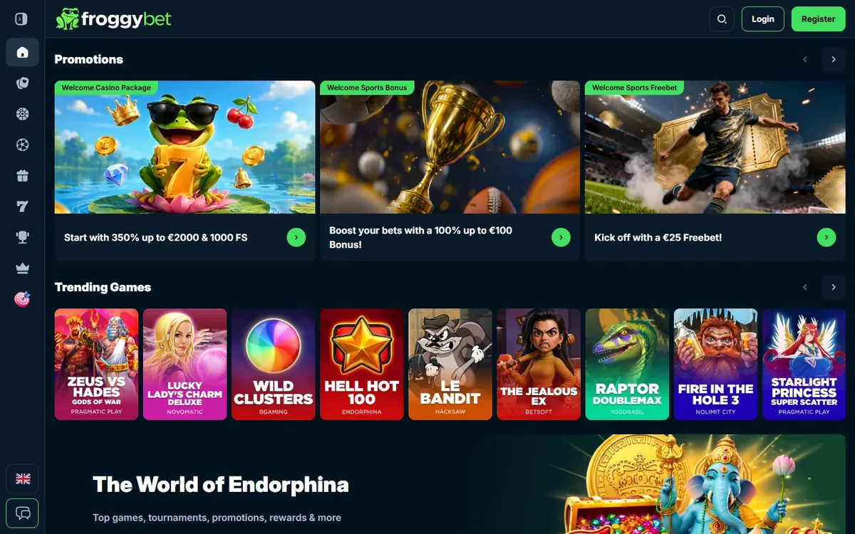 FroggyBet homepage at froggybet.io