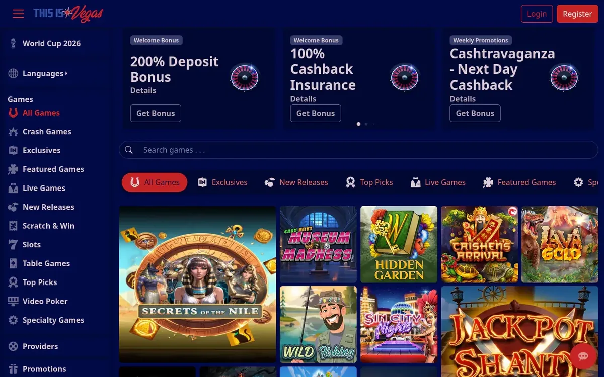 This is Vegas homepage at thisisvegas.com